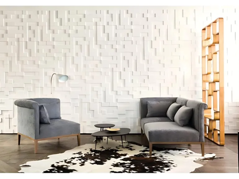 ORAC DECOR W103 MODERN CUBI 3D Wandpaneel Zierlement, 33,3 cm x 33,3 cm x 2,5 cm Weiß