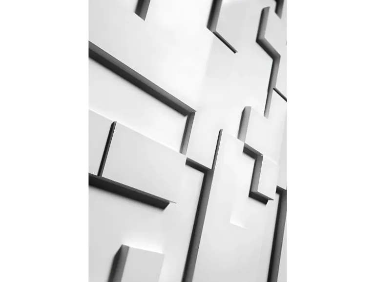 ORAC DECOR W103 MODERN CUBI 3D Wandpaneel Zierlement, 33,3 cm x 33,3 cm x 2,5 cm Weiß