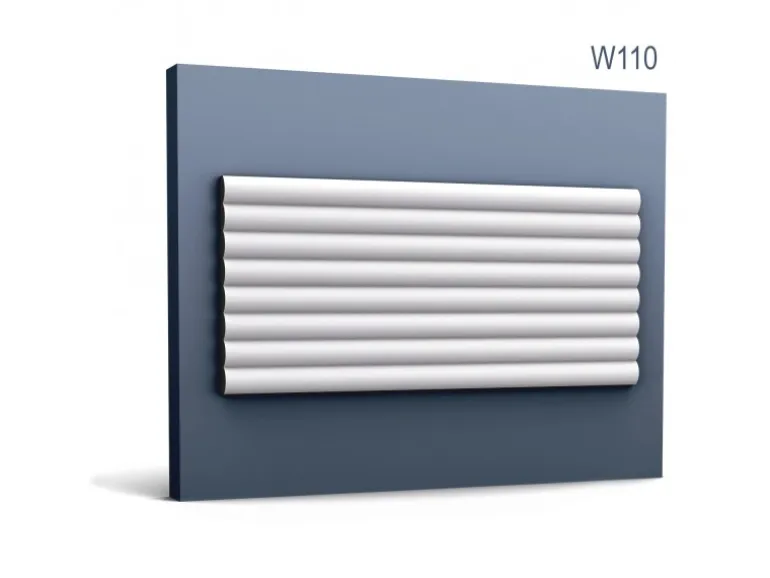 ORAC DECOR W110 MODERN HILL 3D Wandpaneel Zierlement 2 m 200 cm x 1,6 cm x 25,0 cm Weiß