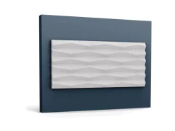 ORAC DECOR W112 MODERN RIDGE 3D Wandpaneel Zierelement 2 m 200 cm x 2 cm x 25 cm Weiß