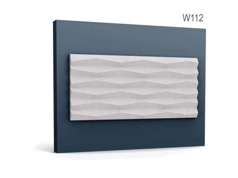 ORAC DECOR W112 MODERN RIDGE 3D Wandpaneel Zierelement 2 m 200 cm x 2 cm x 25 cm Weiß