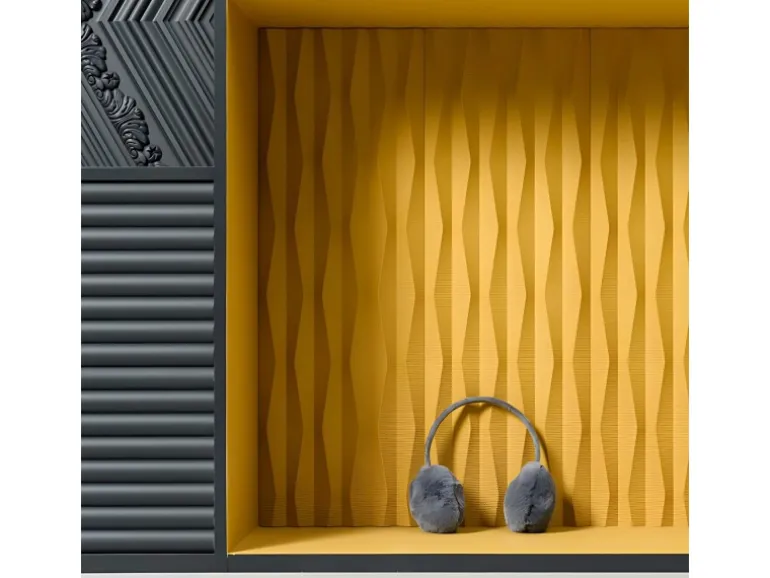 ORAC DECOR W112 MODERN RIDGE 3D Wandpaneel Zierelement 2 m 200 cm x 2 cm x 25 cm Weiß