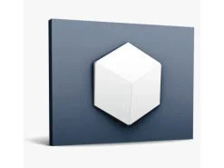 ORAC DECOR W105 MODERN ROMBUS 3D Wandpaneel Zierlement, 34,6 cm x 30 cm x 3 cm Weiß