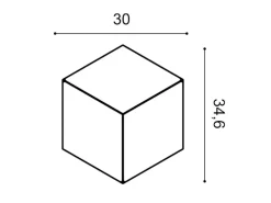 ORAC DECOR W105 MODERN ROMBUS 3D Wandpaneel Zierlement, 34,6 cm x 30 cm x 3 cm Weiß