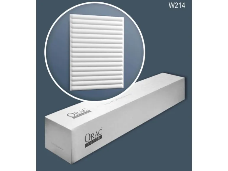 ORAC DECOR W214-Box HILL BEAD XL 3D Wandpaneele 1 Karton Set mit 5 Paneelen 10 m Weiß