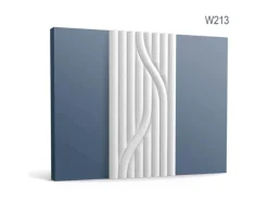 ORAC DECOR W213-Box HILL TRACE 3D Wandpaneele 1 Karton Set mit 8 Paneelen 16 m Weiß