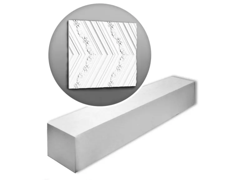 ORAC DECOR W130-Box LUXXUS 3D Wandpaneel 1 Karton Set mit 4 Paneelen 8 m Weiß