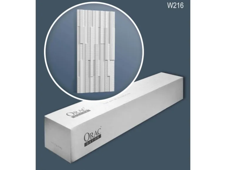 ORAC DECOR W216-Box MATRIX 3D Wandpaneele 1 Karton Set mit 8 Paneelen 16 m Weiß