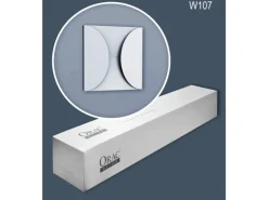 ORAC DECOR W107-Box MODERN 3D Wandpaneele 1 Karton Set mit 5 Zierlementen 0,55 m2 Weiß