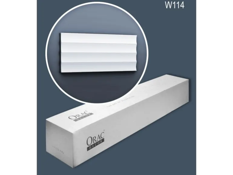 ORAC DECOR W114-Box MODERN 3D Wandpaneele 1 Karton mit 10 Zierlementen 20 m Weiß