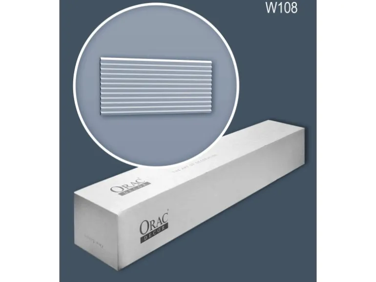 ORAC DECOR W108-Box MODERN 3D Wandpaneele 1 Karton mit 10 Zierlementen 20 m Weiß
