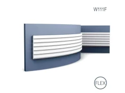 ORAC DECOR W111F MODERN BAR Flexibles 3D Wandpaneel Zierelement 2 m 200 cm x 2 cm x 25 cm Weiß