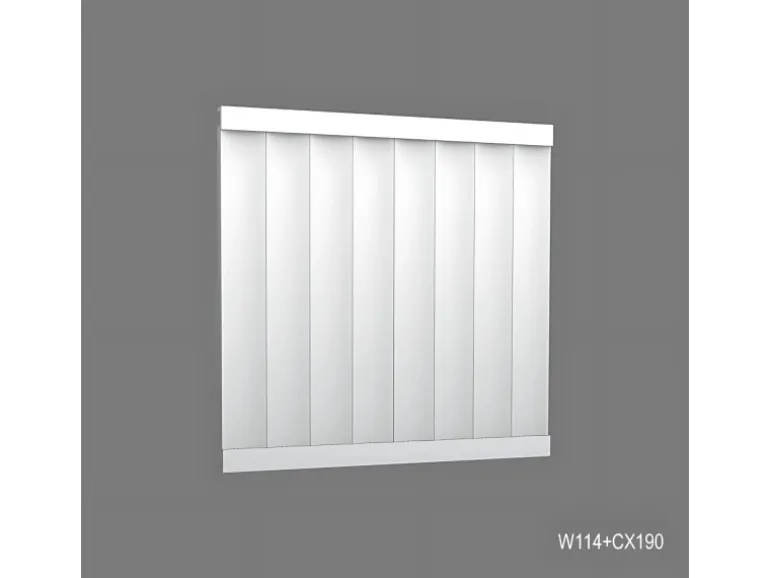 ORAC DECOR W114F MODERN VALLEY XL Flexibles 3D Wandpaneel Zierelement 2 m 200 cm x 1,5 cm x 25 cm Weiß