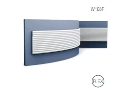 ORAC DECOR W108F MODERN ZIGZAG Flexibles 3D Wandpaneel Zierelement 2 m 200 cm x 1,8 cm x 25 cm Weiß