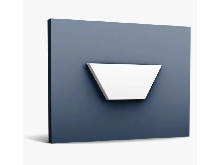 ORAC DECOR W101ODERN TRAPEZIUM 3D Wandpaneel Zierlement, 15 cm x 34,5 cm x 2,9 cm Weiß