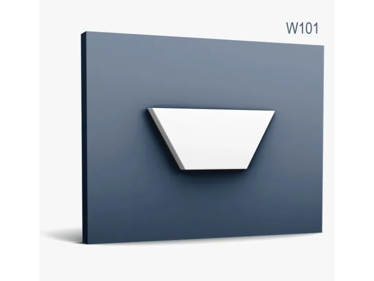 ORAC DECOR W101ODERN TRAPEZIUM 3D Wandpaneel Zierlement, 15 cm x 34,5 cm x 2,9 cm Weiß