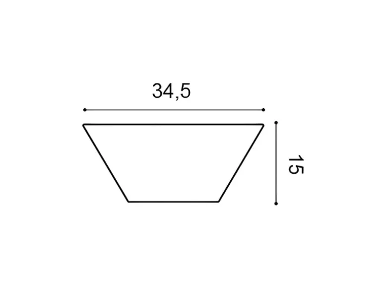 ORAC DECOR W101ODERN TRAPEZIUM 3D Wandpaneel Zierlement, 15 cm x 34,5 cm x 2,9 cm Weiß