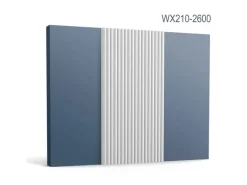 ORAC DECOR WX210-2600 3D Wandpaneel Wandvertäfelung Akustikpaneel Stuck 2,6 m 260 cm x 1,3 cm x 25,5 cm Weiß