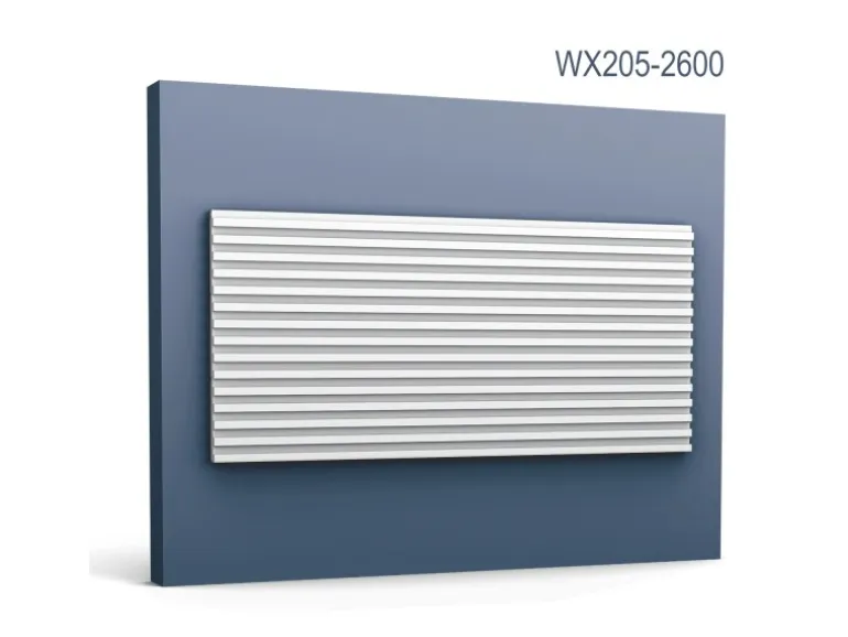 ORAC DECOR WX205-2600 MODERN TRACK 3D Wandpaneel Zierelement Stuckleiste 2,6 m Weiß