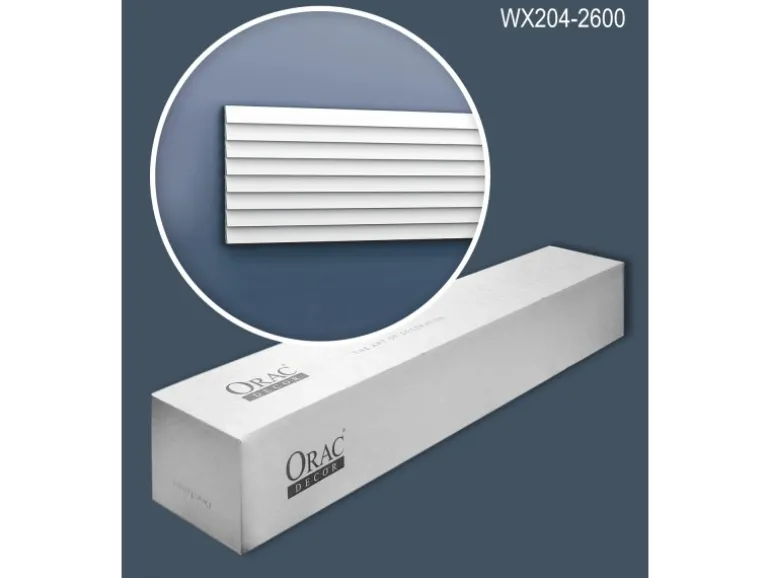 ORAC DECOR WX204-2600-Box 3D Wandpaneele 1 Karton Set 6 Zierelemente 15,6 m Weiß