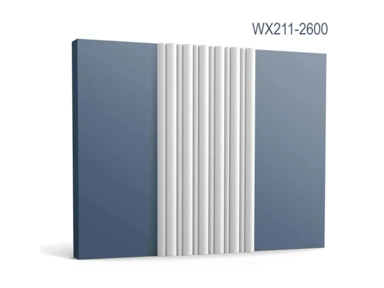 ORAC DECOR WX211-2600-Box FLUTE 3D Wandpaneele 1 Karton mit 6 Paneelen 15,6 m Weiß