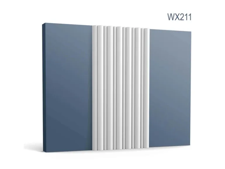 ORAC DECOR WX211-Box FLUTE 3D Wandpaneele 1 Karton Set mit 8 Paneelen 16 m Weiß