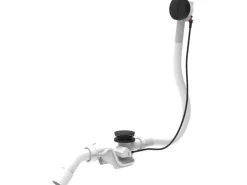 Ottofond Ab- u. Überlaufgarnitur für Badewannen Schwarz-Matt