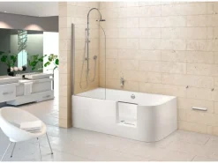 Ottofond Badewannen-Set Free-Gate 180 cm x 80 cm Rechts inkl. Ablaufgarnitur