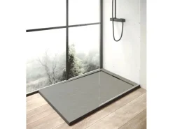 Ottofond Duschwanne Extraflach Zona Rechteck 100 cm x 80 cm Zementgrau