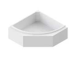 Ottofond Eckwanne-Set 140 cm x 140 cm Weiß