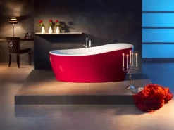 Ottofond Whirlpool Aviva Komfort-Silentsystem 180 cm x 85 cm Bordeaux-Weiß