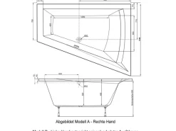 Ottofond Whirlpool Galia II Mod. A Exklusiv 175 cm x 135 cm Weiß