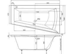 Ottofond Whirlpool Galia I Mod. A Premium 160 cm x 100 cm Weiß