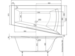 Ottofond Whirlpool Galia I Mod. A Exklusiv 160 cm x 100 cm Weiß