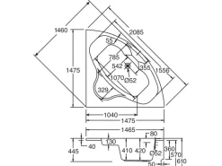 Ottofond Whirlpool Katamaran Exklusiv 148 cm Weiß