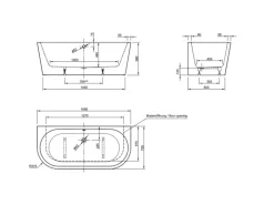 Ottofond Whirlpool Modena XS Komfort-Silentsystem 165 cm x 75 cm Weiß