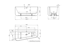 Ottofond Whirlpool Pino Mod. A Komfort-Silentsystem 155 cm x 75 cm Weiß