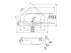 Ottofond Whirlpool Siam Exklusiv 140 cm Weiß