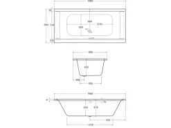 Ottofond Whirlpool-Komplettset Rosa Weiß