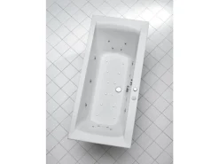 Ottofond Whirlpool-Komplettset Rosa 200x90 cm Weiß mit Wassereinlauffunktion