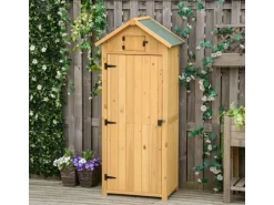 Outsunny Gartenschrank mit 4 Ablageflächen 77 x 54,2 x 179 cm