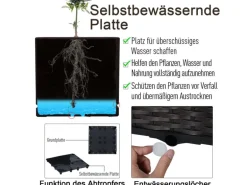 Outsunny Hochbeet Kunststoff Braun 2-teilig 40cm x 40cm x 44cm