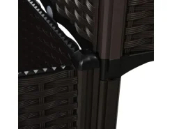 Outsunny Hochbeet Kunststoff Braun 2-teilig 40cm x 40cm x 44cm