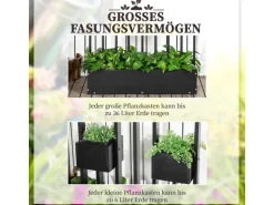 Outsunny Hochbeet Tannenholz 90L x 45B x 170H cm Schwarz