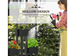 Outsunny Hochbeet Tannenholz 90L x 45B x 170H cm Schwarz