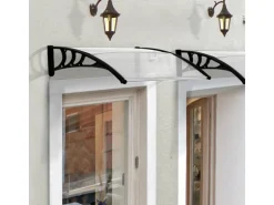 Outsunny Vordach Überdachung Weiß