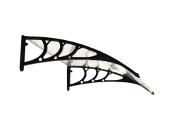 Outsunny Vordach Überdachung Weiß