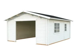 Palmako Garage Roger ohne Tor 450 x 550 cm Lackiert Weiß FSC®