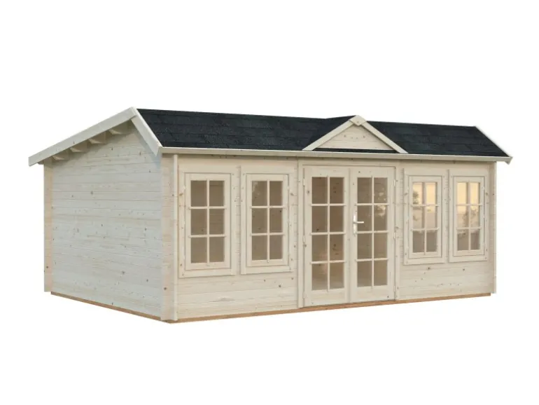 Palmako Gartenhaus Claudia Pent 530 x 380 cm Tauchgrundiert Hellbraun FSC®