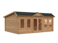 Palmako Gartenhaus Claudia Pent 530 x 380 cm Tauchgrundiert Hellbraun FSC®